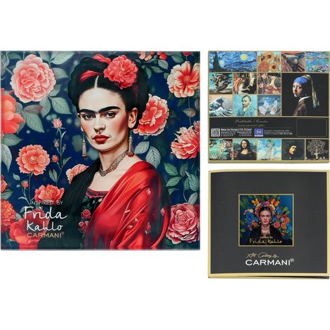 Sottobicchiere in vetro Frida Kahlo per soggiorno, tavolo, cucina, regalo (1/5)
