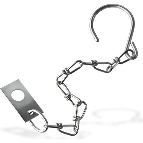 PKW Auto Anhänger universal Sicherungskettchen mit S-Haken verzinkt 225mm (1/3)