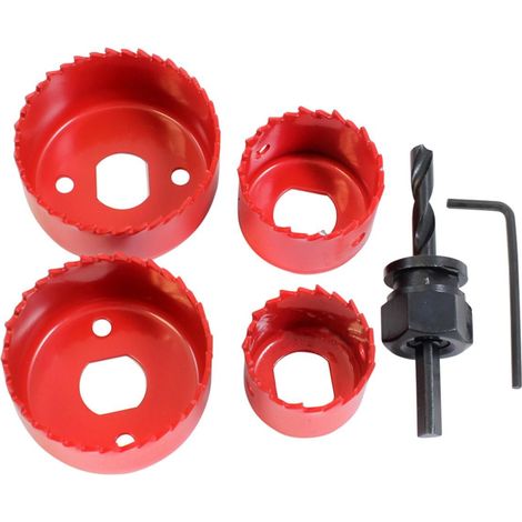 DEKTON DT45805 6 Piece Holesaw Kit Includes Allen Key & Arbo (1/2)