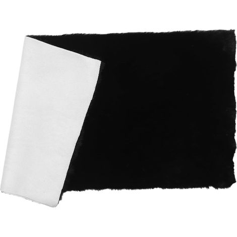 Tapis de Coiffeuse en Peluche Noire 40 X 80 Cm, Nappe Rectangulaire Imperméable Antidérapante pour Bureau Beauté, Dessous de Plat Multifonction, Protège-Table Chambre Élève (1/5)