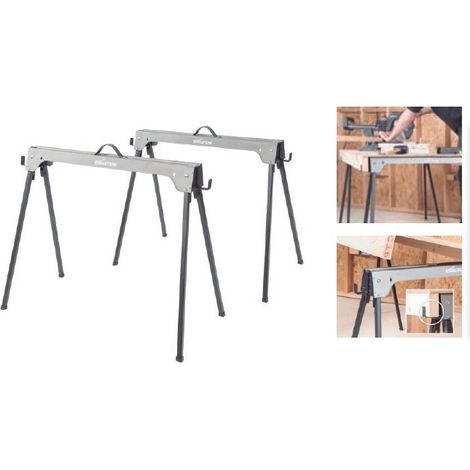 JUEGO 2 CABALLETES CON PATAS PLEGABLES EVOLUTIONBUILD 671503