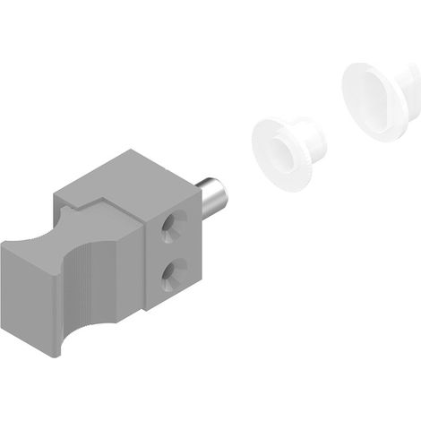 Verrou de condamnation longueur 14,5mm laqué gris aluminium RAL9006 - LA CROISEE DS - DS6220-007
