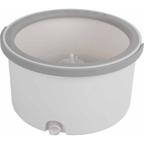 Ensemble de balai à franges pour le nettoyage des sols, séparation des eaux usées, lavage à la main gratuit, balai à franges double usage (sec et humide) en acier inoxydable, ensemble de balai blanc a (1/5)