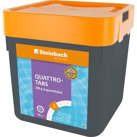 STEINBACH Poolpflege Quattrotabs 200g langsamlöslich, 5 Kg (1/10)