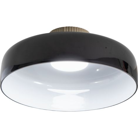 Plafonnier Led Intégré Lunar 26W 3150Lm, 2700K-4000K, Métal Et Verre Soufflé, Intensité Variable Par Paliers, Ip20, Coloris Noir - Gamme Lunar. (1/3)