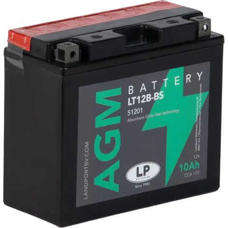 Batería de Moto 10Ah 12V LP LT12B-BS (1/2)