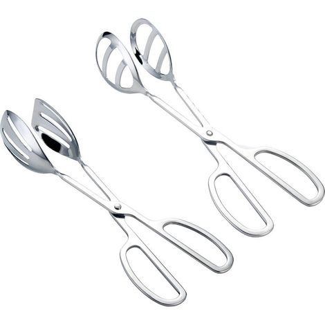 Pinzas Para Comida - Acero Inoxidable Resistente al Calor - Para Barbacoa Cocina y Servir - 2 Unidades (1/5)