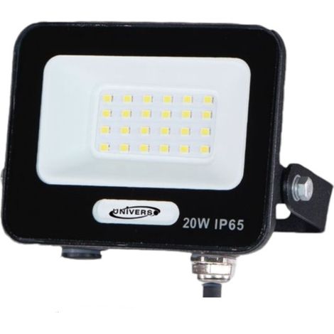 TRADE SHOP - Faro Proiettore Smd Led Floodlight 20 W Slim Ip65 Luce 3000k 4000k 6500k Ek05-20w - Nero-Bianco Naturale      -