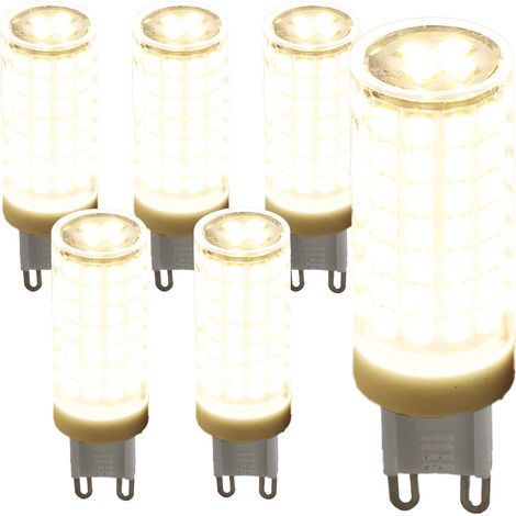 ALPINALUZ  Pack de 6 Bombillas LED G9 Tubulares 6W 4000K - Blanco Neutro, Alta Eficiencia y Larga Durabilidad 220-240V AC (1/5)