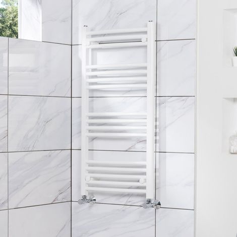 WarmeHaus Curved Heated Towel Rail White 1000x500mm