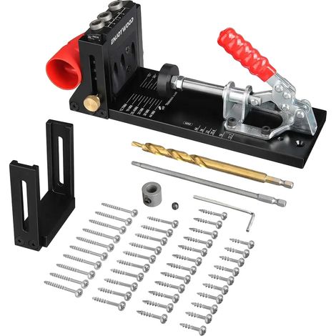 Taschenlochbohrschablone, höhenverstellbar, robuste Aluminiumkonstruktion, XK4-A (1/2)
