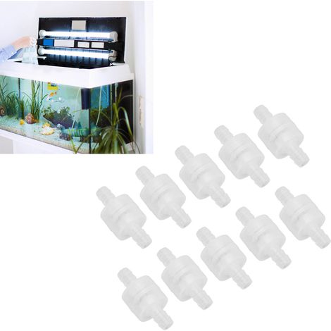 10 Pièces Clapet Anti-Retour 1 Sens Transparent pour Arrêt d'Eau Industrie Chimique 8mm avec Ressort (1/5)