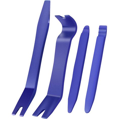 Strumento di rimozione delle finiture per auto, 4 pezzi di strumenti in plastica rigida per autoradio, audio, finiture interne, cruscotto, rosso