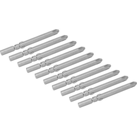 Jeu de 10 embouts tournevis 5mm, magnétiques, acier allié S2, croix cruciforme, pour perceuse électrique (1/5)