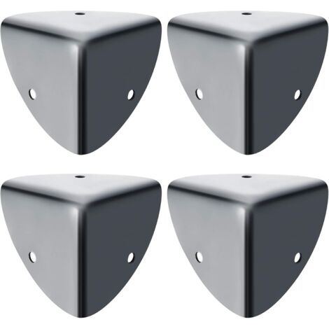 QORVA-Protection d'angle de table en métal : protections d'angle de meubles antichoc pour protéger les coins de table et créer une décoration sûre (noir mat)
