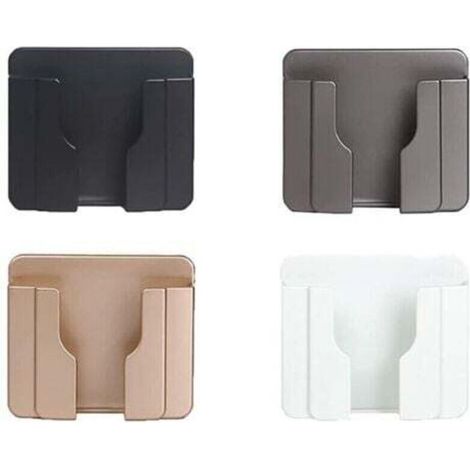 4 Pièces Boîte de Rangement Adhésive pour Télécommande Support de Téléphone Portable Mural Support Boîtier de Rangement pour Télécommande Convient à la Salle de Bain à la Cuisine au Bureau