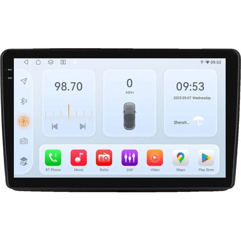Radio para coche, soporte multimedia, compatible con Fiat Panda 2003-2012, QS4 AHD2 AI (1/2)
