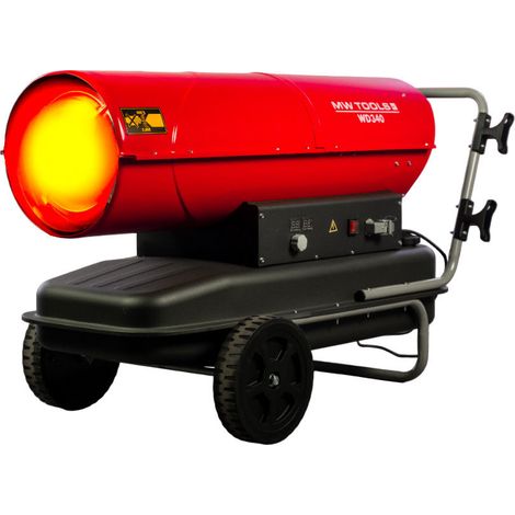 Mw Tools – Canon à chaleur fioul 100 kW – Chauffage mobile pour pièces jusqu'à 5800m³ – Combustion directe efficace – WD340 (1/5)