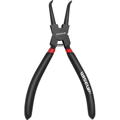 Pinces à circlips en acier au carbone, 170mm pince circlips externe incurvée, antioxydante et antirouille, ergonomique poignée antidérapante pince outils (1/5)