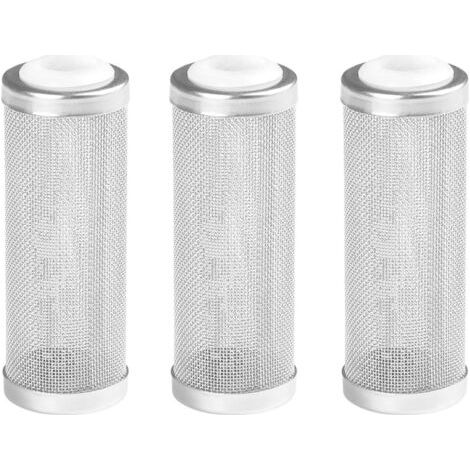 3 Pièces 17mm Garde de Filtre Maille Protection de Filtre D'aquarium de Maille de Réservoir de Poissons en Acier Inoxydable Crepine Aquarium pour Poissons Crevettes Accessoire Aquarium