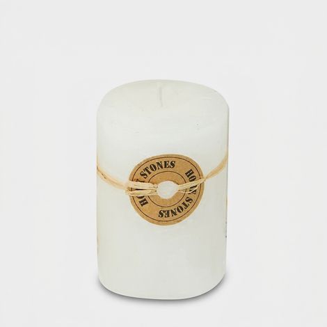 Vela aromática de vainilla cilíndrica 7x9 cm - Blanco (1/2)