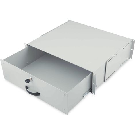 Digitus Cassetto Per Armadi Rack 19” Con Serratura, 3 Unita', Colore Grigio Ral7035-Dimensioni (L / P / A) Mm. 485X480X134 (Dn-19 Key-3U) (1/2)