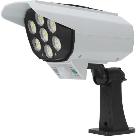 Helle, solarbetriebene LED-Attrappe einer Überwachungskamera, Attrappe einer Straßenlaterne mit Bewegungsmelder, Schutzart IP64 für den Außenbereich (1/5)