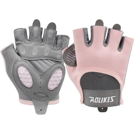 (Rose, Taille M) Gants de sport respirants, unisexes, adaptés au cyclisme et à l'entraînement de musculation en salle de sport.