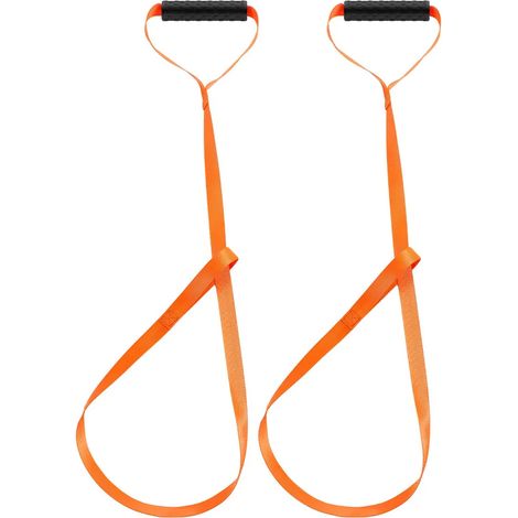 1 paire de sangles de traction pour gibier, capacité de charge de 777 kg, corde de traction pour gibier, harnais de traction pour chasseurs, corde de traction pour gibier avec poignée antidérapante, a (1/5)