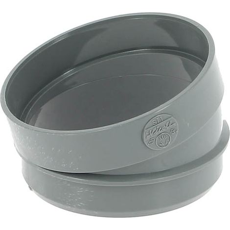 Nicoll – Coude 15° PVC évacuation mâle-femelle Ø100 – Raccord évacuation pour espaces confinés – Classement feu NF-M1 – Évite les impuretés (1/3)