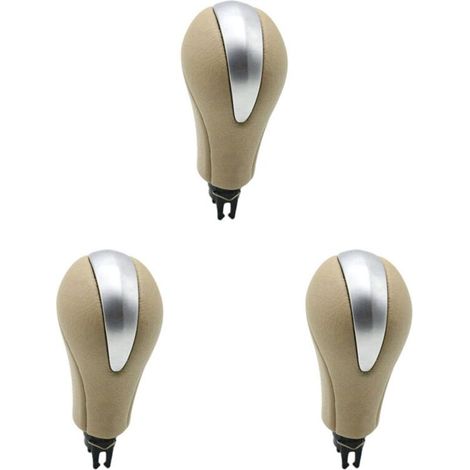 Adecuado para 3 pomos de palanca de cambios (4910-JK03A), modelo 34910-1LA6C, color beige, para vehículos QX56, G25, G37, FX37, EX37, QX70, Q60 y QX50.