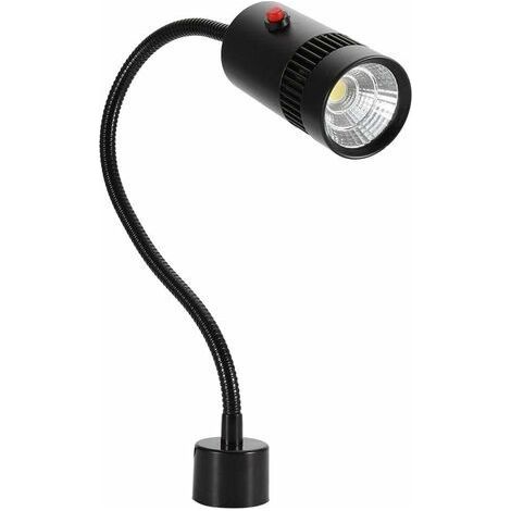 Lampe LED de pied magnétique 7W – Col de cygne flexible 360° – Base magnétique pour surfaces métalliques – Étanchéité IP44 - 110-220V (1/5)