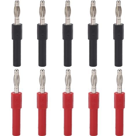 5 juegos de adaptadores para multímetro con conector banana J.20012 de 4 mm macho a 2 mm hembra (1/5)