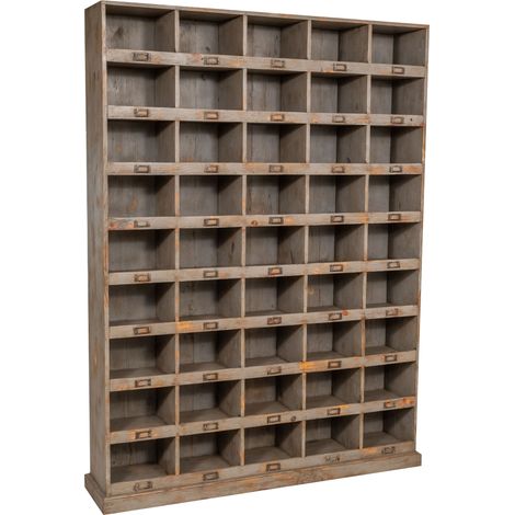 Solid oak bookcase L154xPR33xH105 cm (1/5)