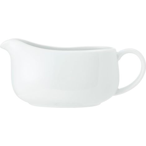 Mikasa Chalk Salsiera in porcellana, 700 ml, Grande salsiera per sugo, salse e crema pasticcera Salsiera in porcellana bianca Lavabile in lavastoviglie e con confezione regalo (1/5)