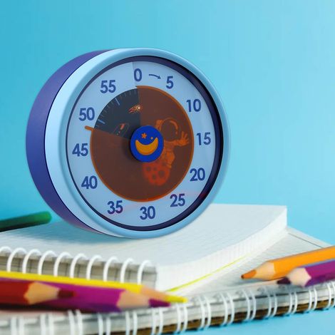 Timer visivo, cronometro per bambini, conto alla rovescia di 60 minuti, timer visivo silenzioso per adulti, timer magnetico per cucina, aula, riunioni (blu) (1/5)