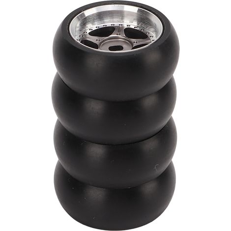 pneus RC à 5 branches en alliage d'aluminium, haute résistance, finition brillante, pour drift RC 1/28 (K969, K989, P929), titane. (1/5)