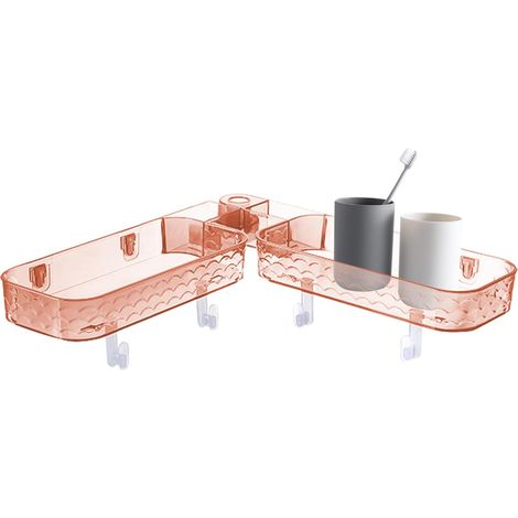 Étagère d'angle pour salle de bain Support multifonctionnel et stable panneau vidange , organisateur (1/5)
