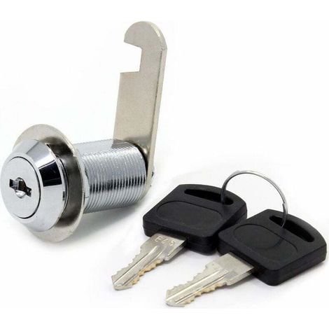 Ulisem Serrure de sécurité de boîte aux lettres en acier inoxydable 30 mm avec clefs assorties, 30mm Drawer lock