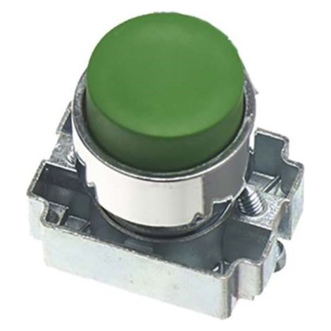 Tête de bouton-poussoir RS PRO Vert, Momentané, Ø découpe 22mm ( Prix pour 1 )