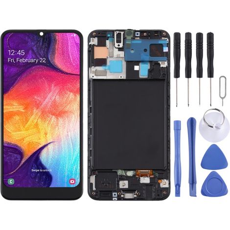 Compatible with Samsung Galaxy A50 TFT LCD touchscreen with frame (color) (1/4)