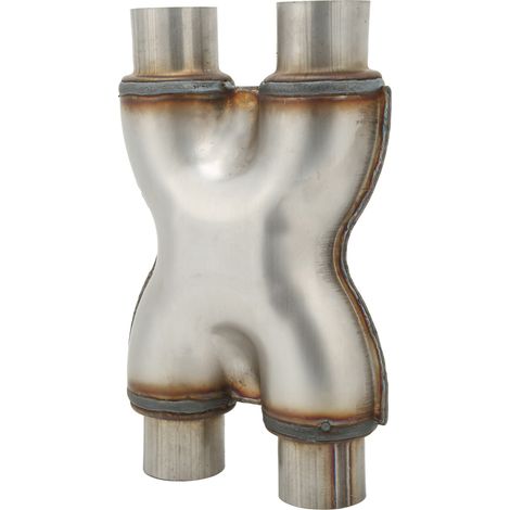 Sortie d'échappement 4 voies pour voiture, 2 sorties, 2 silencieux en acier inoxydable, diamètre 51 mm / 2 pouces (1/5)