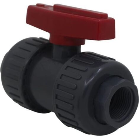 OemClima Vanne Boisseau PVC Filetage vanne a Bille Double Union Robinet a Sphere pour Piscine Robinet Tube fileté (1/3)