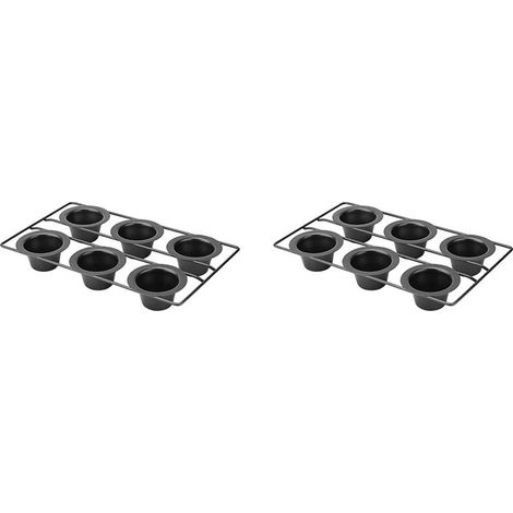 moldes antiadherentes para 6 moldes de popover, muffins, cupcakes y pudines, ideales para hornear en el horno. Perfectos para frittatas, muffins, quiches y pasteles.