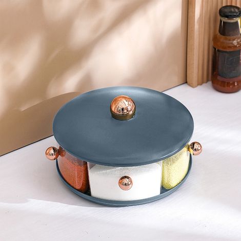 Boîte À Épices Rotative - 5 Compartiments - Matériau PET - Pour Cuisine - 1 Pièce (1/5)