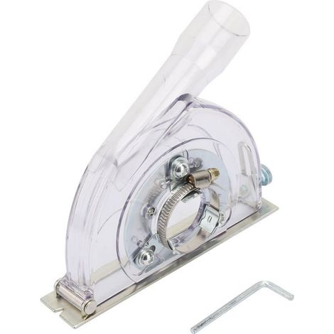 Couverture anti-poussière pour meuleuse d'angle 100/125/150 mm Capture 95 % de poussière Coque en PC transparent Profondeur de coupe réglable (1/5)