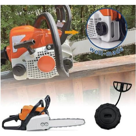 Bouchon Essence et Huile pour Tronconneuse Stihl MS170 MS180 017 018 Lot de 2 Pieces Compatible Remplacement (1/4)