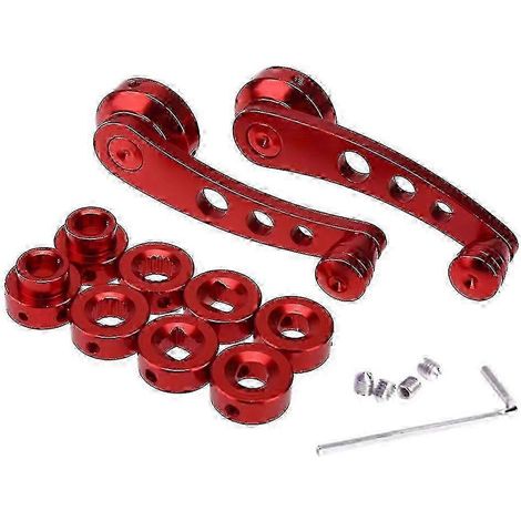 Manivelle de porte et de fenêtre pour camionnette, 2 pièces, outil universel en aluminium rouge (1/5)