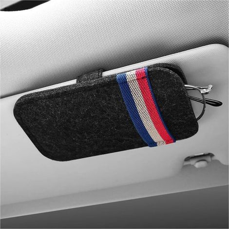 Porte-Lunettes de Voiture, Clip de Support de Lunettes de Soleil de Visière de Voiture, Protège Lunettes, Universel Voiture Accessoires Interieur, pour Le Stockage de Lunettes(Noir (1/5)