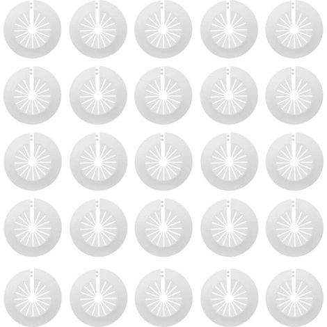 Cache-tuyaux radiateur en plastique blanc – 30 pièces, diamètre 14 à 29 mm, rosaces simples pour gaines de chauffage (1/5)